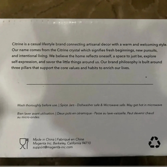 BNIB Magenta Citrine Terracotta Spice Jar Set - Picture 4 of 4